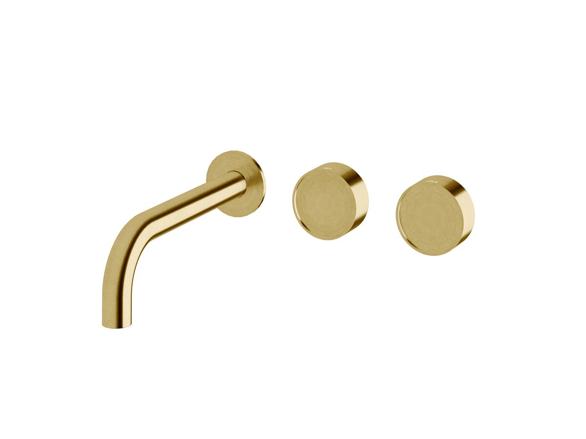 Hero - Sussex Pure Elemental Wall Basin Hostess System 200mm PVD Brushed Gold (3 Star) Lead Free