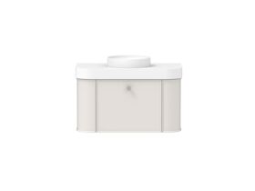 Hero - Kado Era Double Curve All Drawer 900mm Wall Hung Vanity Centre Basin 90mm Durasein Top Feather Grey