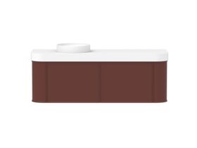 Hero - Kado Era Double Curve All Drawer 1500mm Wall Hung Vanity Left Hand Basin 90mm Durasein Top Red Marble