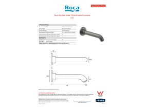 Specification Sheet - Roca Ona Bath Outlet 175mm Brushed Gunmetal