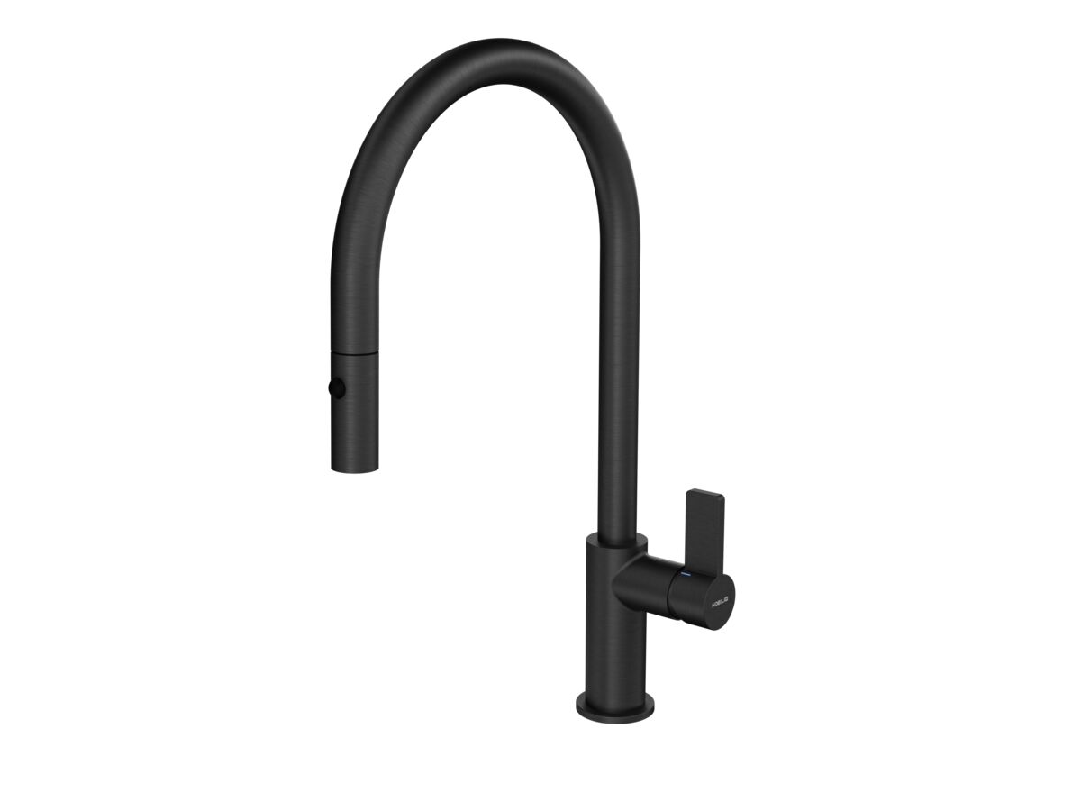 Supporting Image - Nobili Flag Gooseneck Pull Out Sink Mixer Tap Brushed Gunmetal (4 Star)