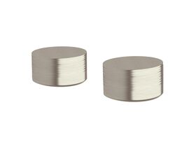 Sussex Pure Basin Top Assembly Taps with Cirque Textured Handles PVD Brushed Nickel