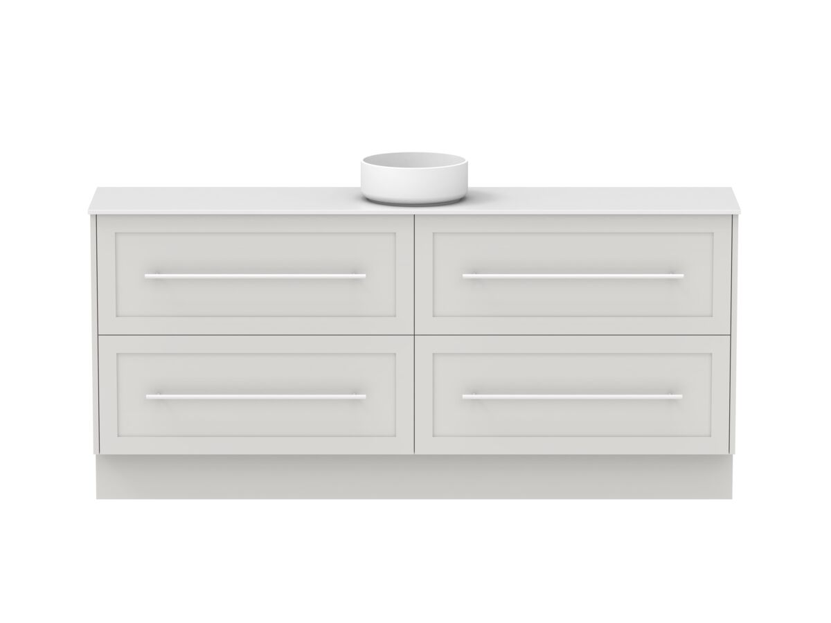 Hero - Kado Lux Ensuite All Drawer Twin 1800mm Floor Mount Centre Basin 12mm Durasein Top