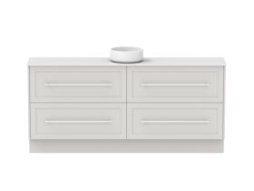 Hero - Kado Lux Ensuite All Drawer Twin 1800mm Floor Mount Centre Basin 12mm Durasein Top