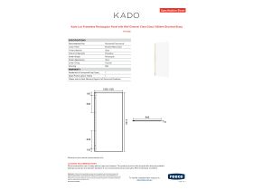 Specification Sheet - Kado Lux Frameless Rectangular Panel with Wall Channel Clear Glass 1000mm Brushed Brass