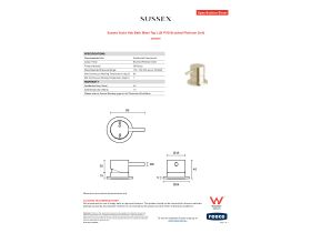 Specification Sheet - Sussex Scala Hob Bath Mixer Tap LUX PVD Brushed Platinum Gold