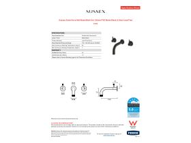 Specification Sheet - Sussex Scala Nova Wall Basin/Bath Set 150mm PVD Matte Black (5 Star) Lead Free