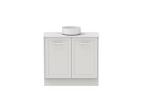 Hero - Kado Lux Ensuite All Door 900mm Floor Mount Centre Basin 12mm Durasein Top