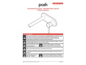 Installation Instructions - Posh Bristol Pin Basin Bath Wall Mixer Set (5 Star) Lead Free