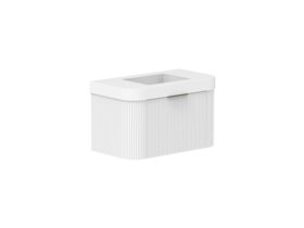 Supporting Image 2- Kado Neue Fluted Double Curve All Drawer 900mm Wall Hung Vanity with Centre Basin Durasein 90mm Top Ultra White