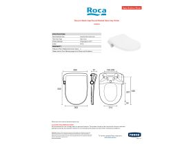 Specification Sheet - Roca In-Wash Gap Round Heated Seat Only White