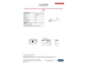 Specification Sheet - LAUFEN Val Double Wall Basin Only 2 Taphole with Overflow 1200x420 Internal Texture White