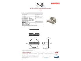 Specification Sheet - Milli Etch Progressive Shower Mixer Tap Brushed Nickel