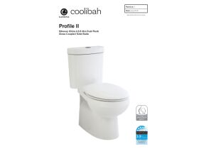 Technical Guide - Caroma Profile II Close Coupled S Trap Bottom Inlet Toilet Suite Standard Seat White (4 Star)