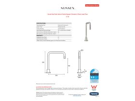 Specification Sheet - Scala Hob Sink Swivel Outlet Square Chrome (3 Star) Lead Free