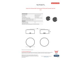 Specification Sheet - Sussex Pure Elemental Wall Top Assembly PVD Brushed Gunmetal Lead Free