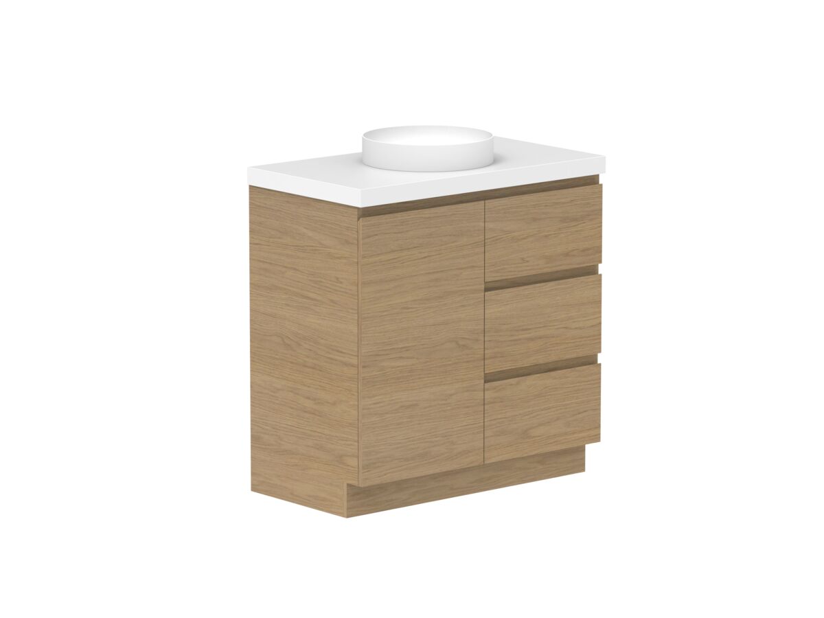 Supporting Image - Posh Domaine 900mm Floor Mount Vanity Unit Conventional 50mm Top