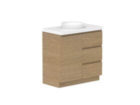 Supporting Image - Posh Domaine 900mm Floor Mount Vanity Unit Conventional 50mm Top