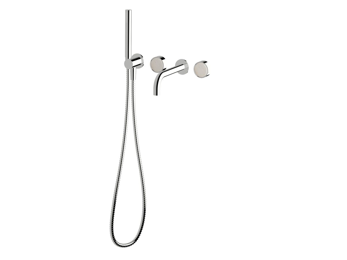 Supporting Image - Sussex Pure Elemental Progressive Bath Mixer System with Handshower 200mm Chrome with Aurora Insert