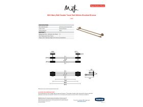 Specification Sheet - Milli Marq Edit Double Towel Rail 800mm Brushed Bronze