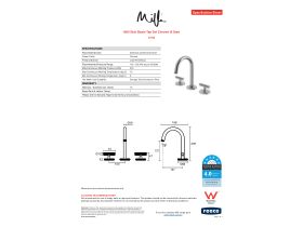 Specification Sheet - Milli Etch Basin Tap Set Chrome (6 Star)