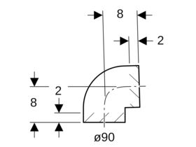 Geberit Bend 90mm x 88.5 Degree