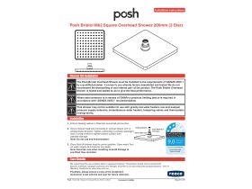 Installation Instructions - Posh Bristol MK2 Square Overhead Shower 200mm (3 Star)