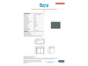 Specification Sheet - Roca Ona Vanity All Door Left Hand Bowl 800mm Matte Green
