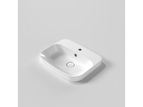 In Situ - Caroma Forma II 500mm Inset Tap Landing One Taphole with Overflow Gloss White