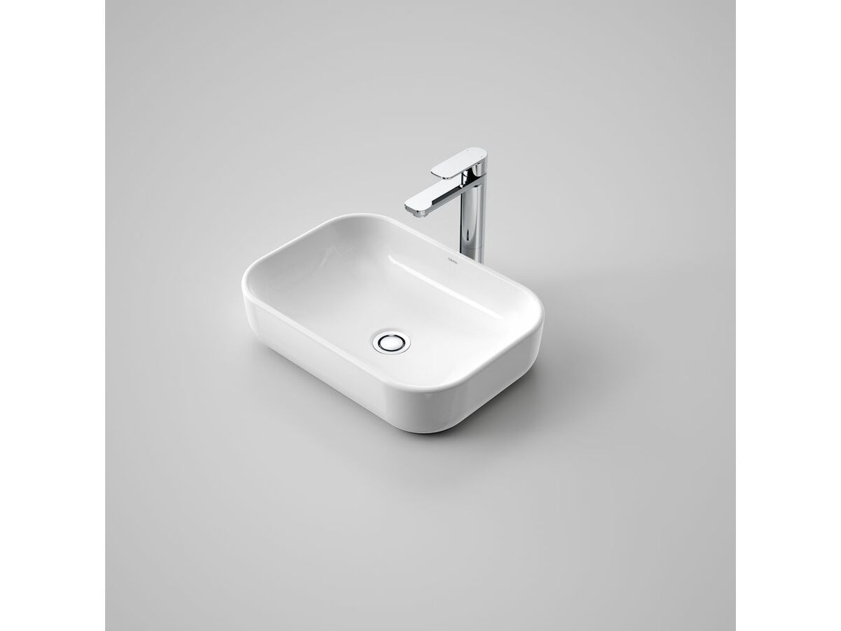 Caroma Luna Above Counter Basin No Taphole No Overflow White