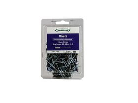 Bridgland Rivet Coloured/Steel 3.2mm (4-3) Woodland Grey (100)
