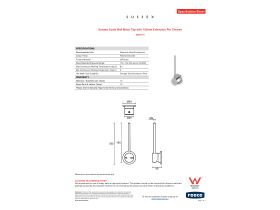 Specification Sheet - Sussex Scala Wall Mixer Tap with 150mm Extension Pin Chrome