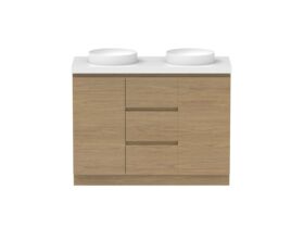 Hero - Posh Domaine 1200mm Floor Mount Vanity Unit Conventional Double Bowl 50mm Top