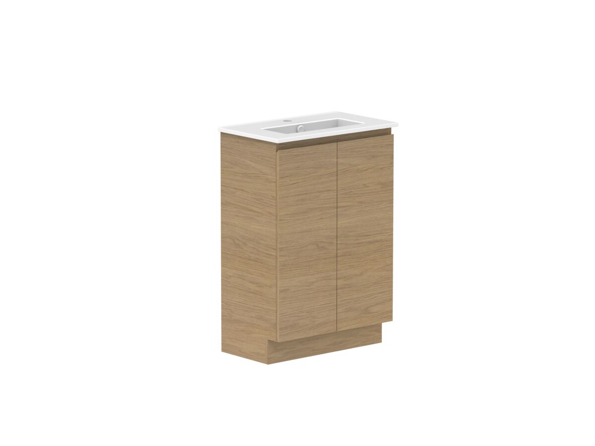 Supporting Image - Posh Domaine 600mm Ensuite Floor Mount Vanity Unit Matte White Ceramic Top