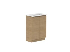 Supporting Image - Posh Domaine 600mm Ensuite Floor Mount Vanity Unit Matte White Ceramic Top
