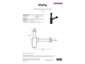 Specification Sheet - Mizu Drift Bottle Trap 40mm Gloss Black