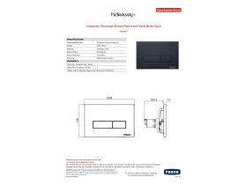 Specification Sheet - Hideaway+ Rectangle Button/Plate Inwall Metal Matte Black