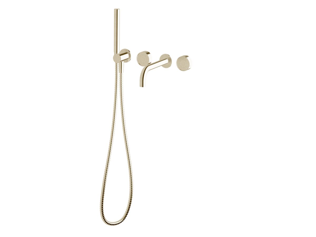Hero - Sussex Pure Elemental Progressive Bath Mixer System with Handshower 200mm PVD Brushed Platinum Gold