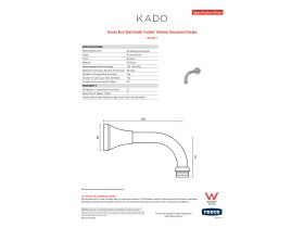 Specification Sheet - Kado Era Wall Bath Outlet 150mm Brushed Nickel