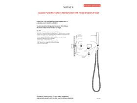 Installation Instructions - Sussex Pure Microphone Handshower with Fixed Bracket (3 Star)