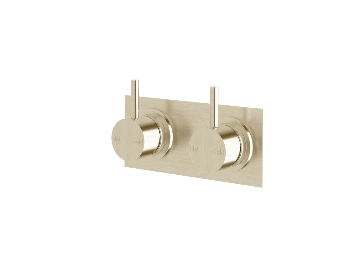 Sussex Scala Dual Mixer Tap with Master Fit System LUX PVD Brushed Platinum Gold