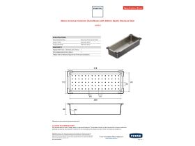 Specification Sheet - Memo Universal Colander (Suits Bowls with 400mm Depth) Stainless Steel