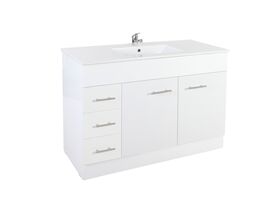 Posh Bristol MK2 1200mm Vanity Unit with Kick Centre Bowl 1 Taphole Left Hand Drawers