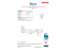 Specification Sheet - Roca Debba Back to Wall Pan with Soft Close Quick Release MK2 Seat White Chrome (4 Star)