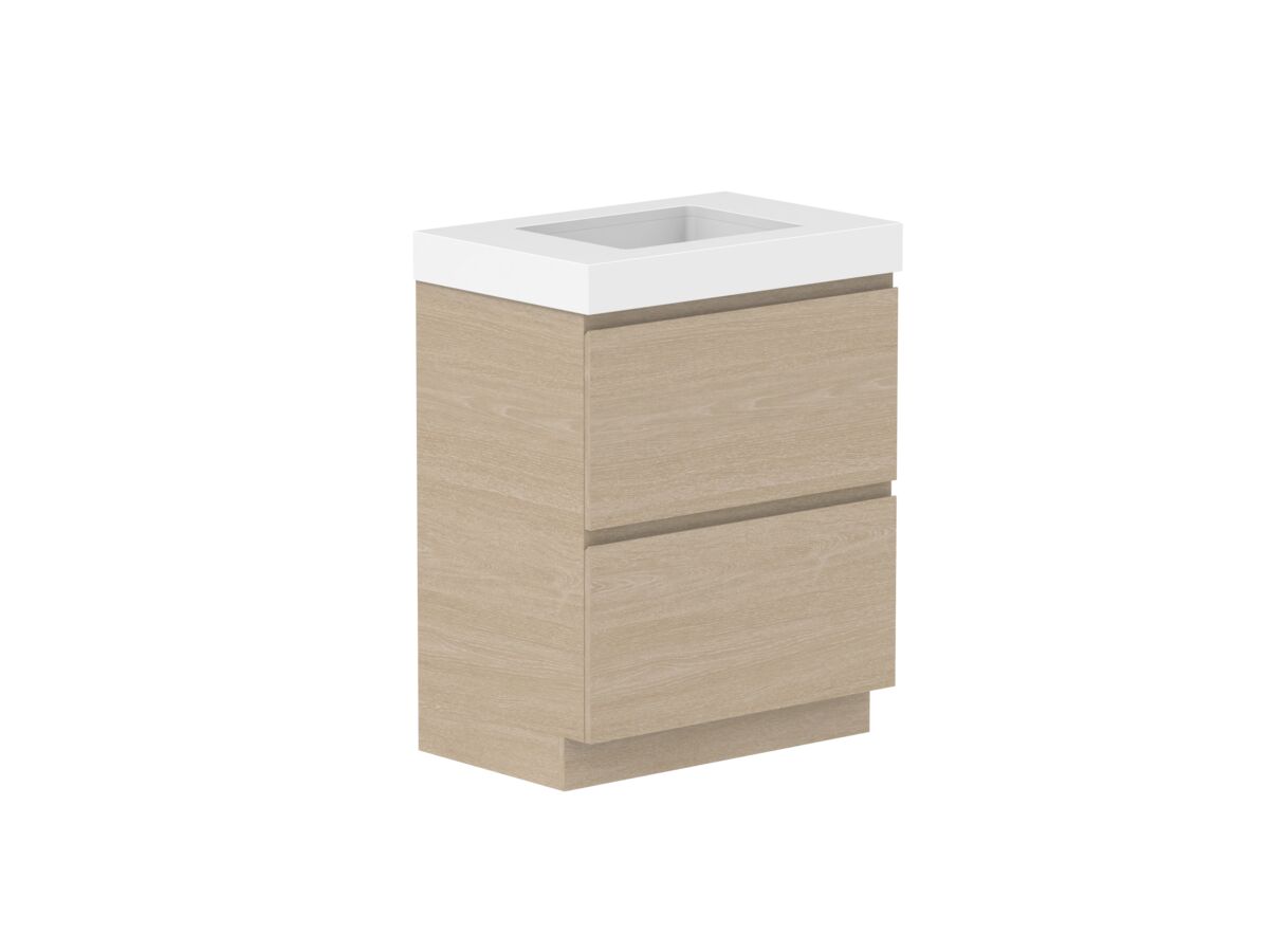 Supporting Image - Posh Domaine All-Drawer Twin 750mm Floor Mounted Vanity Unit 90mm Top