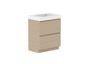 Supporting Image - Posh Domaine All-Drawer Twin 750mm Floor Mounted Vanity Unit 90mm Top