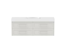 Hero - Kado Lux Ensuite All Drawer Twin 1500mm Wall Hung Centre Basin 90mm Top