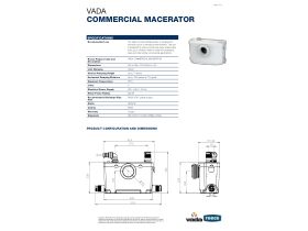 Technical Guide - Vada Commercial Macerator