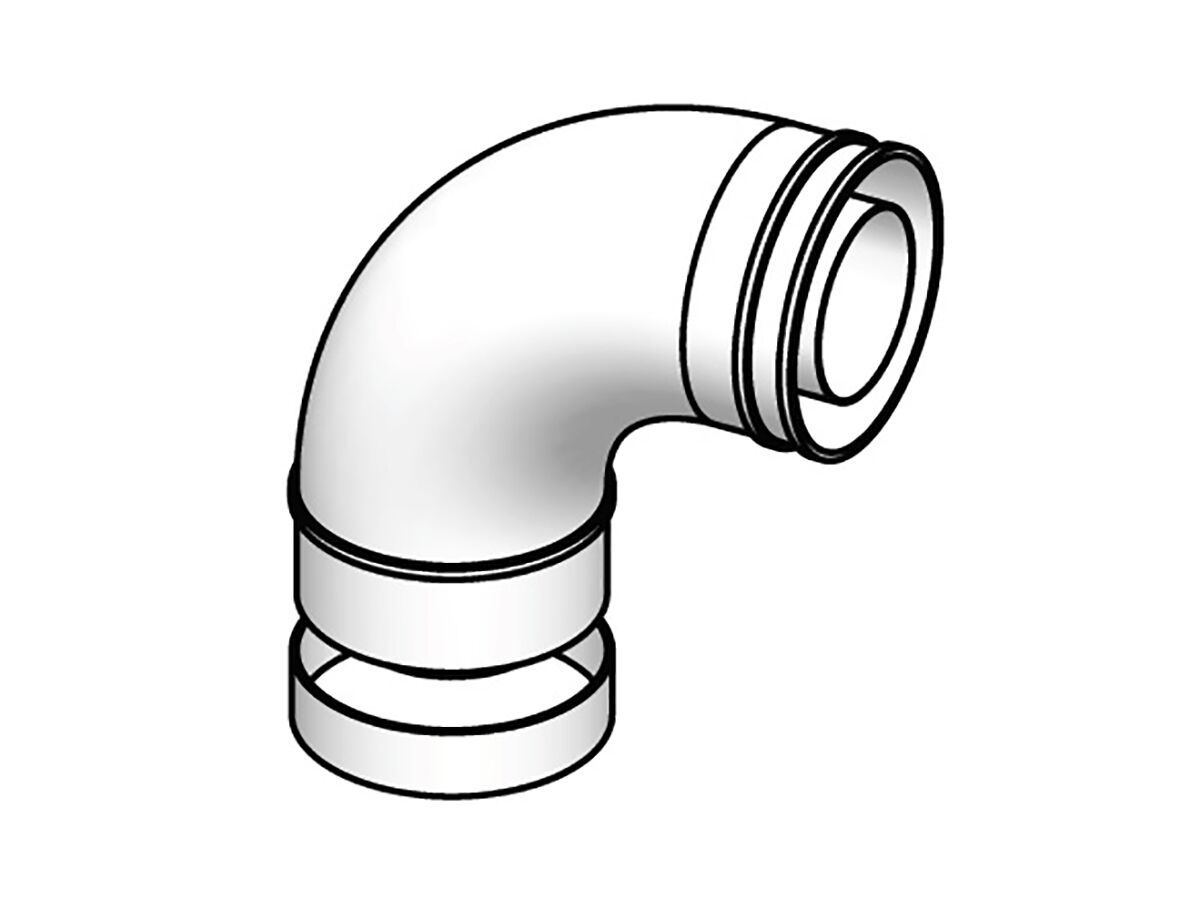Thermann Commercial 28 Flue Elbow 90 Degree 80/125
