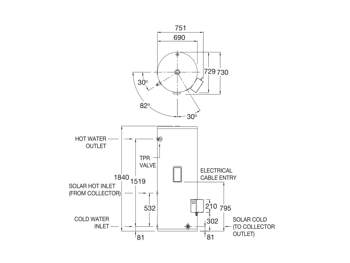 Rheem Solar Loline Solar Hot Water